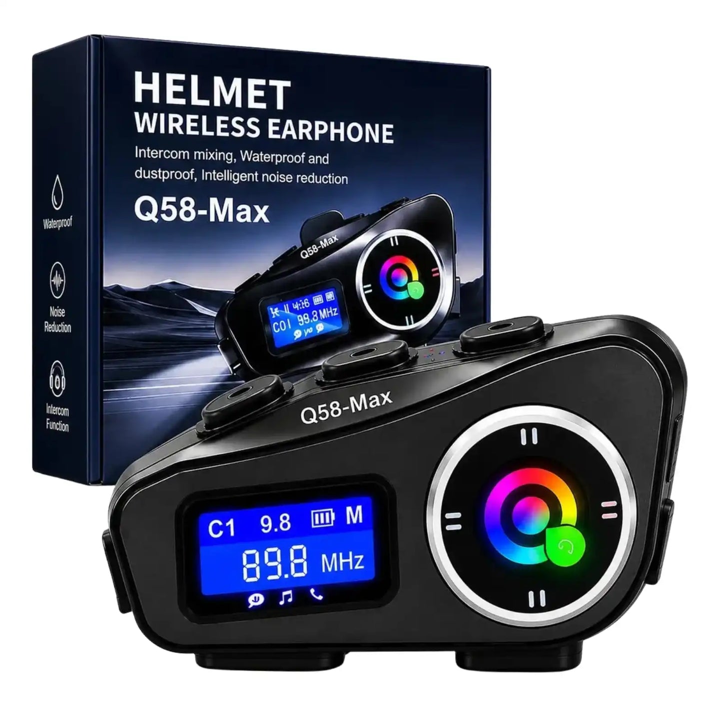 Intercomunicador Q58MAX Bluetooth 5.3 para Moto